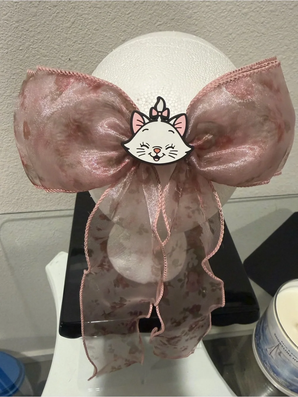 Pink Shimmery “Marie” Bow Hair Clip
